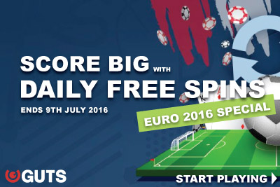 Guts Casino Free Spins Special for Euro 2016