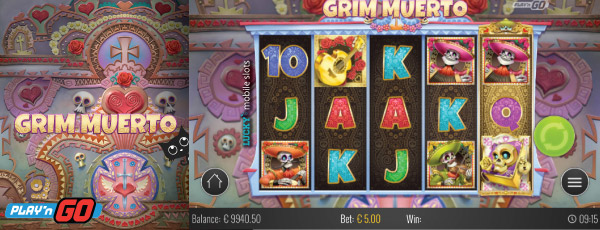 Grim Muerto Mobile Slot Reels Preview