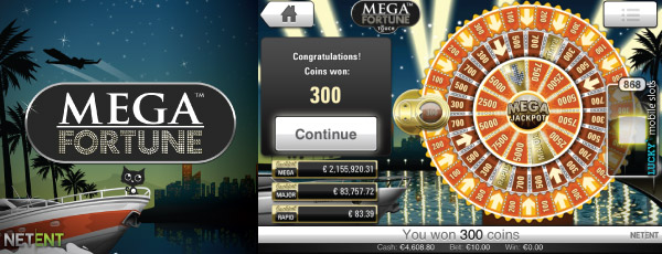 Mega Fortune Touch Slot Jackpot Wheel
