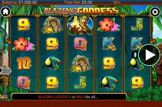 Blazing Goddess Mobile Slot Reels
