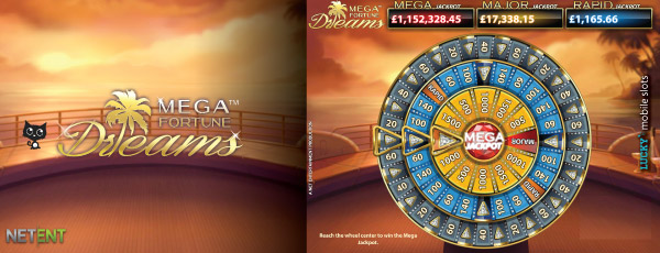 Mega Fortune Dreams Touch Jackpot Wheel