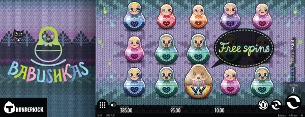 Thunderkick Babushkas Mobile Slot Screenshot