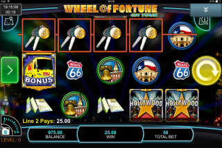 Wheel of Fortune on Tour Mobile Slot Reels