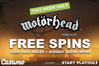 Get Your NetEnt Motorhead Free Spins And More At Casumo Mobile Casino