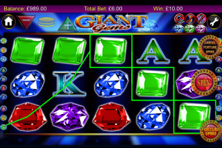 Giant Gems Mobile Slot Reels