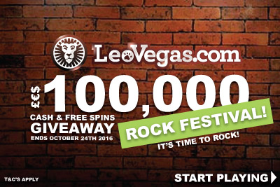 Win Cash & Free Spins In LeoVegas Casino Rock Festival
