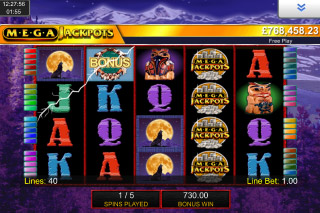 MegaJackpots Wolf Run Mobile Slot Free Spins