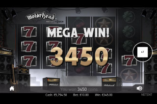 Motorhead Mobile Slot Mega Win