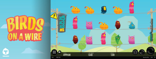 Thunderkick Birds On A Wire Mobile Slot Screenshot