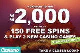 Win £€2K, Play New Games And Get Up To 150 Casumo Free Spins