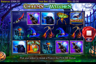 Charms And Witches Mobile Slot Reels
