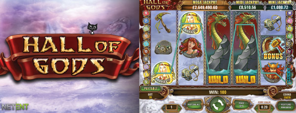 NetEnt Hall of Gods Jackpot Slot