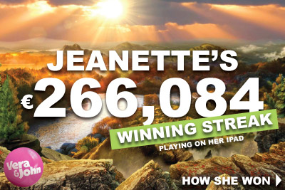 Jeanette Wins Big At Vera&John iPad Casino