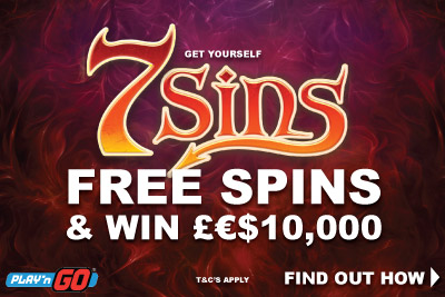 Get Casino Free Spins on New Play'n GO Slot & Win £€$10K