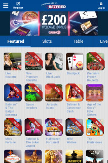 Betfred Casino Playtech Games Selection
