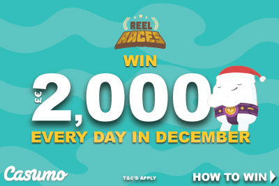 Casumo Casino Reel Races Win £€2,000 Every Day In December