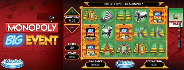 Monopoly Big Event Mobile Slot Game
