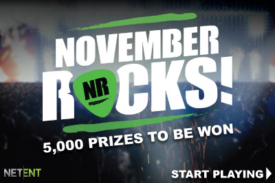 NetEnt Casinos Are Rocking This November With 5000 Prizes To Be Won