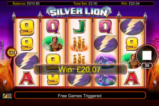 Silver Lion Mobile Slot Game Win