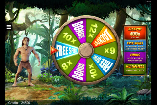 Tarzan Mobile Slot Bonus Wheel