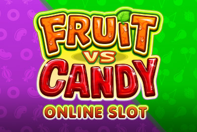 Fruit vs Candy Mobile Slot Logo