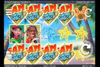 Sam on the Beach Mobile Slot Big Win