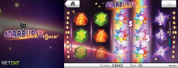 NetEnt Starburst Touch Slot On iPad