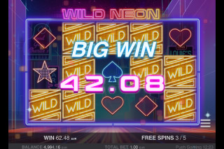Wild Neon Mobile Slot Free Spins Win