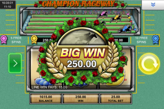 Champion Raceway Mobile Slot Big Win