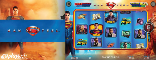 Playtech Man of Steel Mobile Slot Machine