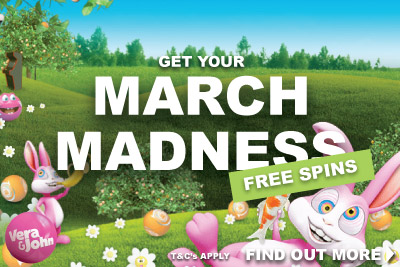 Get Your March Madness Free Spins at Vera&John Mobile Casino