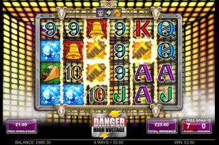 Danger High Voltage Mobile Slot Bonus Reels