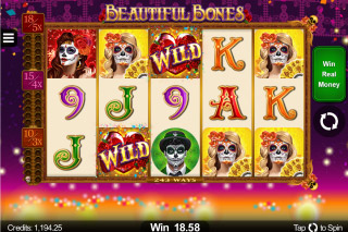 Beautiful Bones Mobile Slot Wilds Win