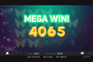 Butterfly Staxx Mobile slot Mega Win