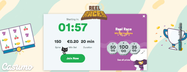 Casumo Casino Reel Races Slot Tournaments