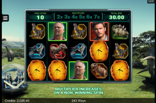 Jurassic World Mobile Slot Gyrosphere Bonus Game