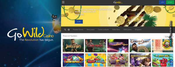 New Go Wild iPad Casino Site