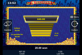 4 Reel Kings Mobile Slot Gamble Feature