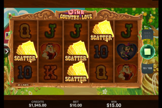 Oink Country Love Mobile Slot Bonus Scatters