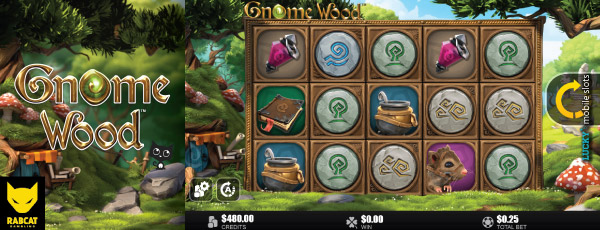 Rabcat Gnome Wood Mobile Slot Machine Symbols