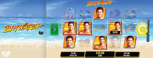 IGT Baywatch Slot Wilds Win