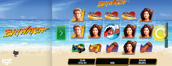 IGT Baywatch Mobile Slot Machine Preview