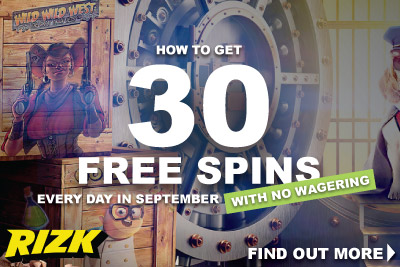 Get Your Rizk Casino Free Spins Every Day In September