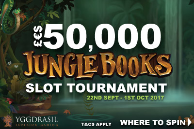 Win A Share of 50K In The Latest Yggdrasil Jungle Books Slot Tournament