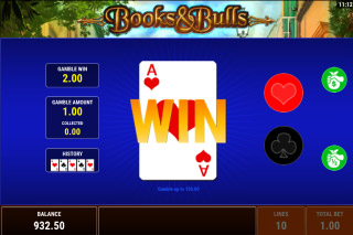 Books & Bulls Mobile Slot Gamble Feature