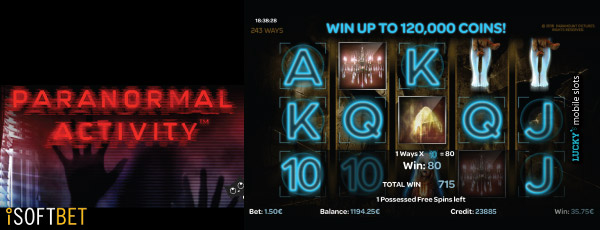 iSoftBet Paranormal Activity Slot Machine