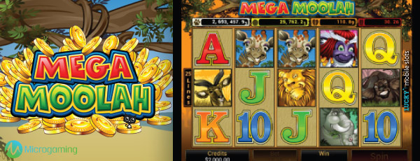 Microgaming Mega Moolah Mobile Slot Machine