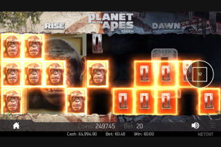 NetEnt Planet Of The Apes Mobile Slot Big Win