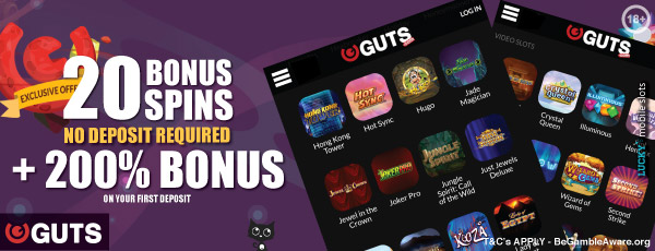 Your Guts No Deposit Mobile Casino Bonus & More