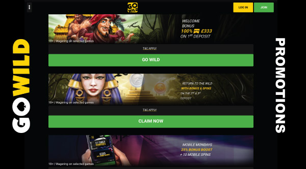 Latest Go Wild Casino Promotions